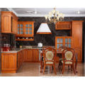 Solid Wood Red Luxurious Kitchen Cabinet Manufacturer Furniture